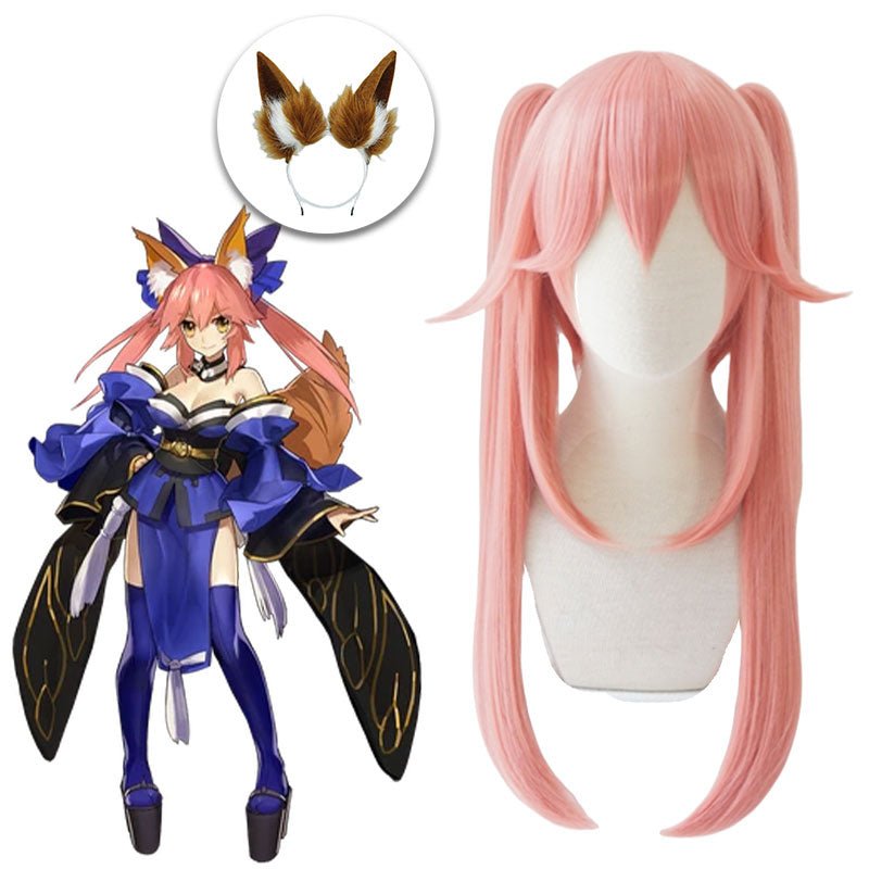 【Early bird price】FGO Fate Tamamo - no - Mae Caster Pink Cosplay Wig - lemailwigs