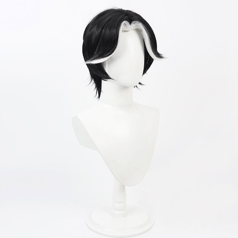 【Early Bird Price】Hazbin Hotel Husk Black mixed White Cosplay Wig - lemailwigs