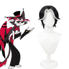 【Early Bird Price】Hazbin Hotel Husk Black mixed White Cosplay Wig - lemailwigs