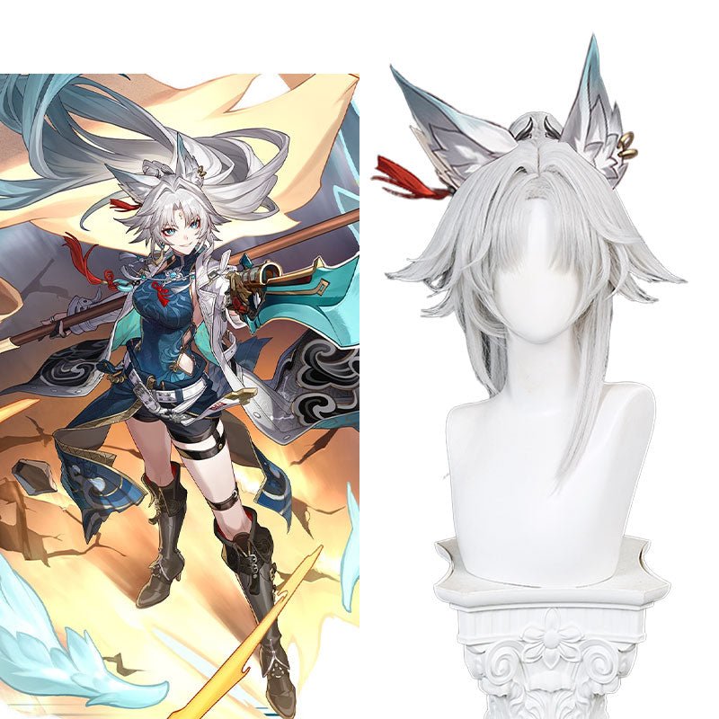 【Early Bird Price】Honkai Star Rail Feixiao White mixed Green Cosplay Wig - lemailwigs