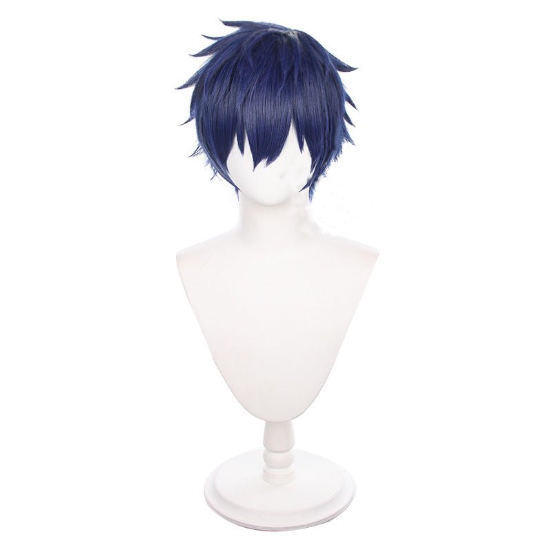 Ensemble Stars 2 Sazanami Jun Navy Blue Cosplay Wigs - lemailwigs