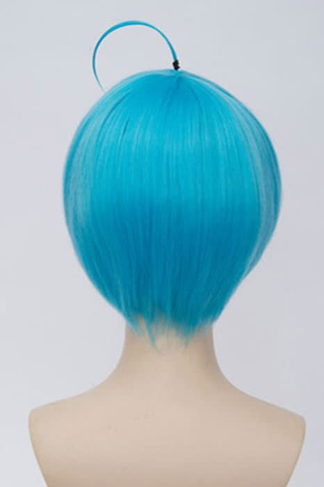 Ensemble Stars Shinkai Kanata Anime Synthetic Short Straight Blue Cosplay Wigs - lemailwigs