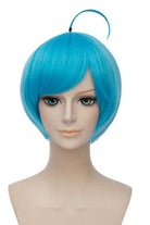Ensemble Stars Shinkai Kanata Anime Synthetic Short Straight Blue Cosplay Wigs - lemailwigs