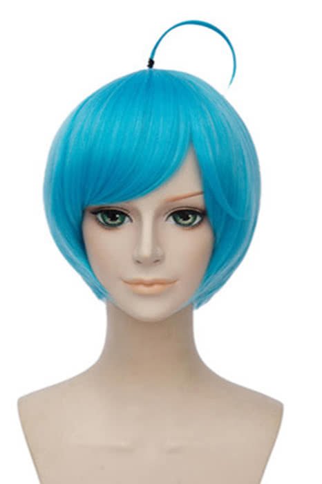 Ensemble Stars Shinkai Kanata Anime Synthetic Short Straight Blue Cosplay Wigs - lemailwigs