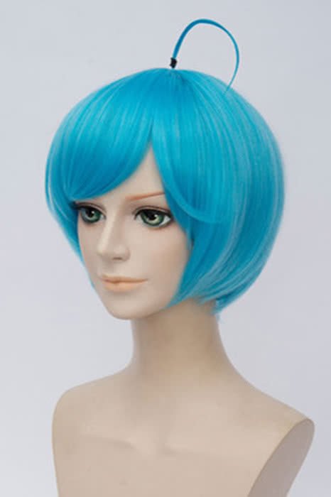 Ensemble Stars Shinkai Kanata Anime Synthetic Short Straight Blue Cosplay Wigs - lemailwigs