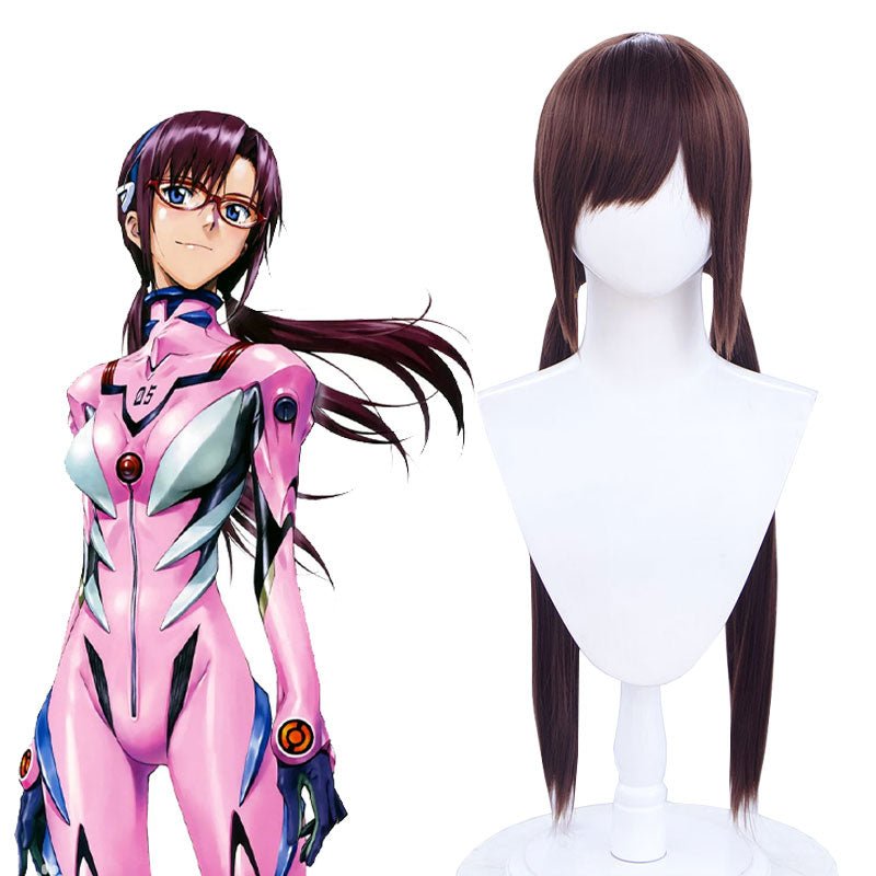 EVA Mari Illustrious Makinami Long Brown Cosplay Wig - lemailwigs
