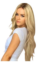 Fashion European Black Gradient Blond Long Curly Women Wigs - lemailwigs