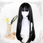 Fashion Lolita 65cm Curly Black Brown Cosplay Wigs - Black - lemailwigs