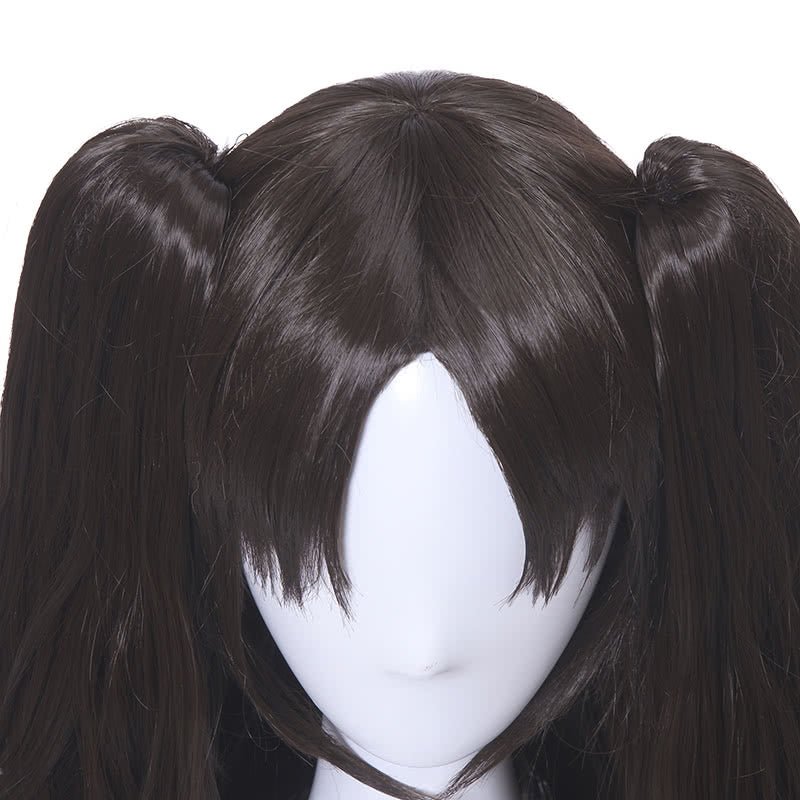 Fate/Grand Order Rin Tohsaka Long Curly Synthetic Dark Brown Cosplay Wigs - lemailwigs