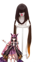 Fate/GrandOrder Osakabehime Cosplay Wigs Brown Mixed Yellow Long Bunches - lemailwigs