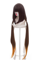 Fate/GrandOrder Osakabehime Cosplay Wigs Brown Mixed Yellow Long Bunches - lemailwigs
