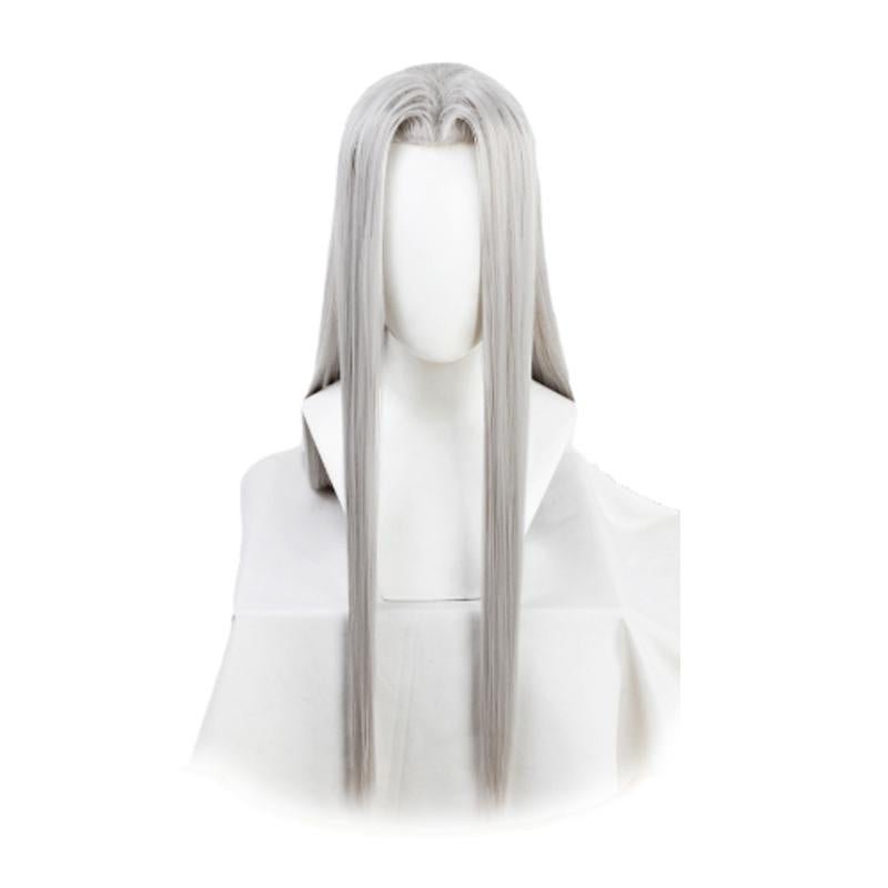 Final Fantasy Sephiroth Long Silver Straight Men Cosplay Wigs - lemailwigs