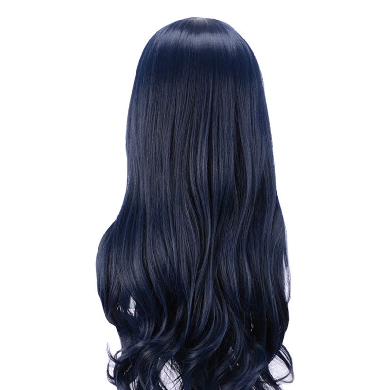 Final Fantasy XIV Gaia Dark Bule Curly Cosplay Wig - lemailwigs
