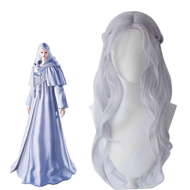 Final Fantasy XIV Venat White Cosplay Wig - lemailwigs