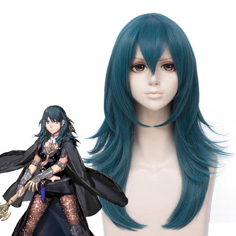 Fire Emblem: ThreeHouses Byleth Long Straight Blue Cosplay Wigs - lemailwigs