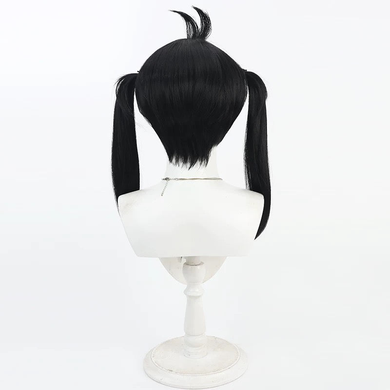 Fire Force Kotatsu Tamaki Long Straight Ponytail Black Cosplay Wigs - lemailwigs