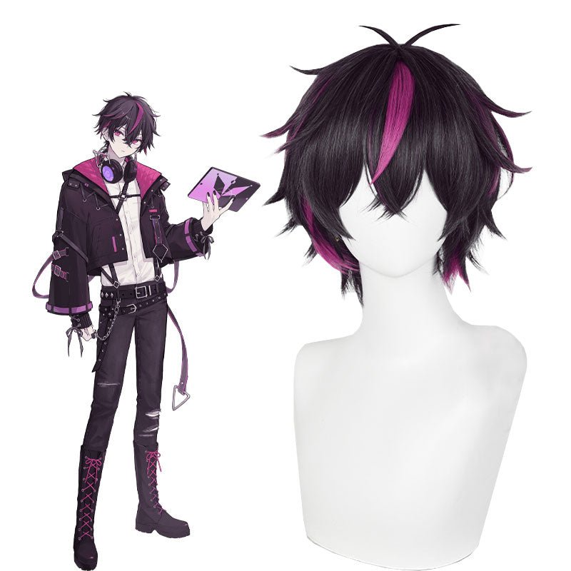 Fragaria Memories Kurode Black Mixed Purple Cosplay Wig - lemailwigs