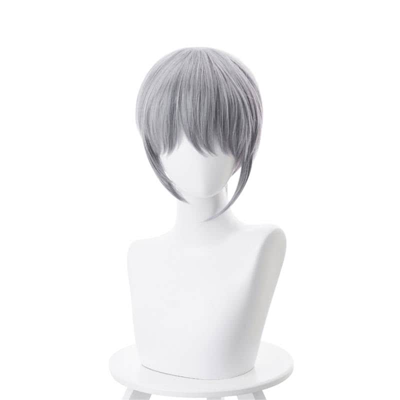 Fruits Basket Soma Yuki Short Straight Grey Men Cosplay Wigs - lemailwigs
