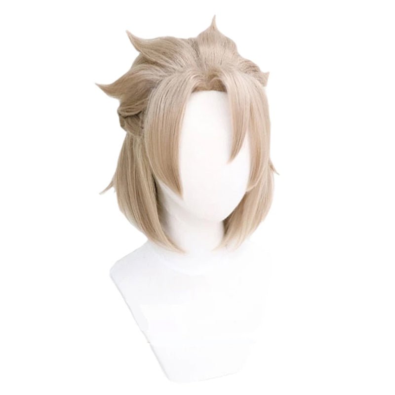 Game Genshin Impact Albedo Short Light Brown Men Cosplay Wigs - lemailwigs