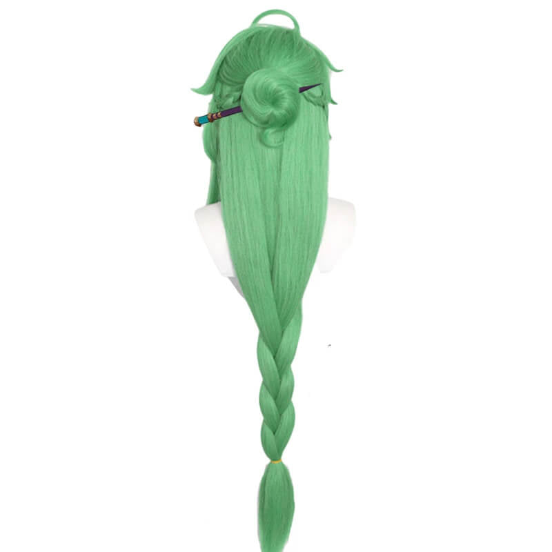 Game Genshin Impact Baizhu Long Green Braided Cosplay Wigs - lemailwigs