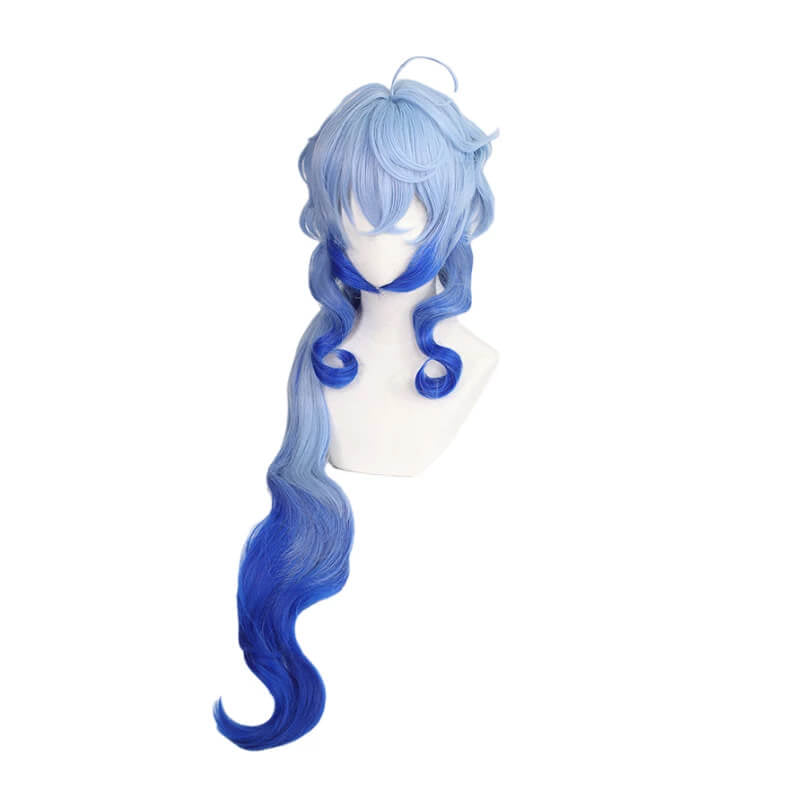 Game Genshin Impact Ganyu Long Gradient Blue Cosplay Wigs - lemailwigs