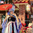 Game Genshin Impact Ganyu Long Gradient Blue Cosplay Wigs - lemailwigs
