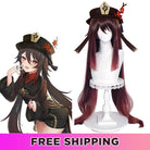 Game Genshin Impact Hu Tao Hutao Cosplay Wigs Dark Brown - lemailwigs