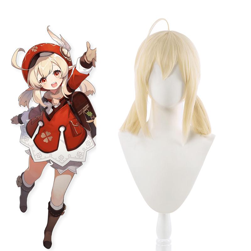 Game Genshin Impact Klee Beige Ponytail Cosplay Wigs - lemailwigs