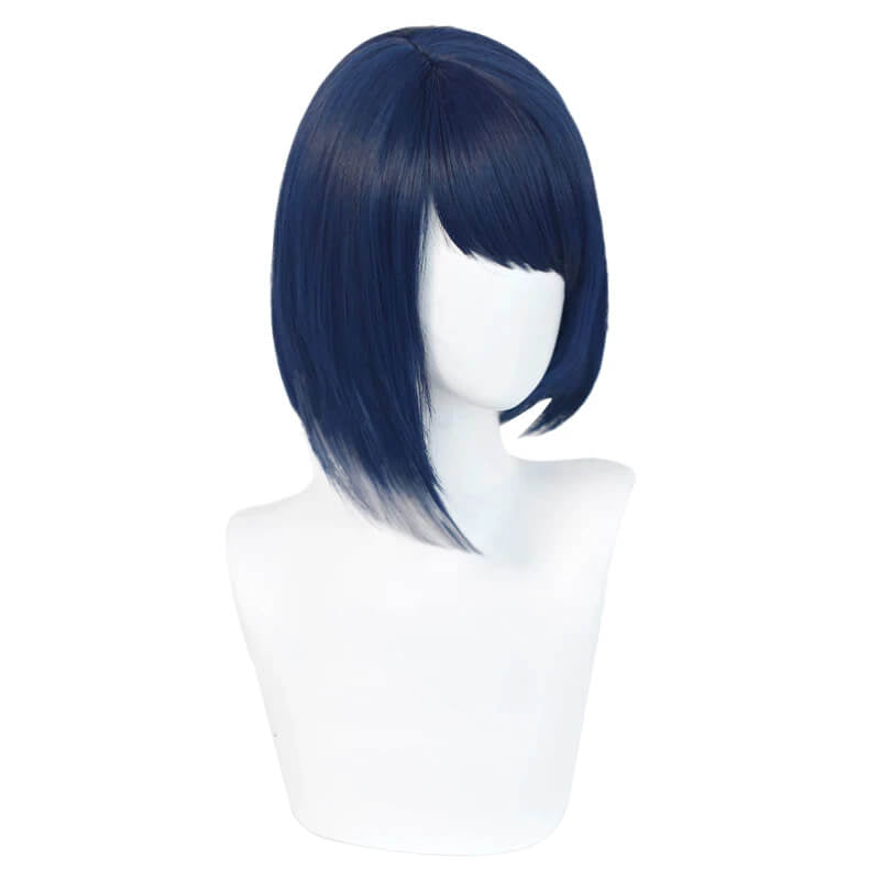 Game Genshin Impact Kujyo Sara Long Straight Blue Cosplay Wigs - lemailwigs