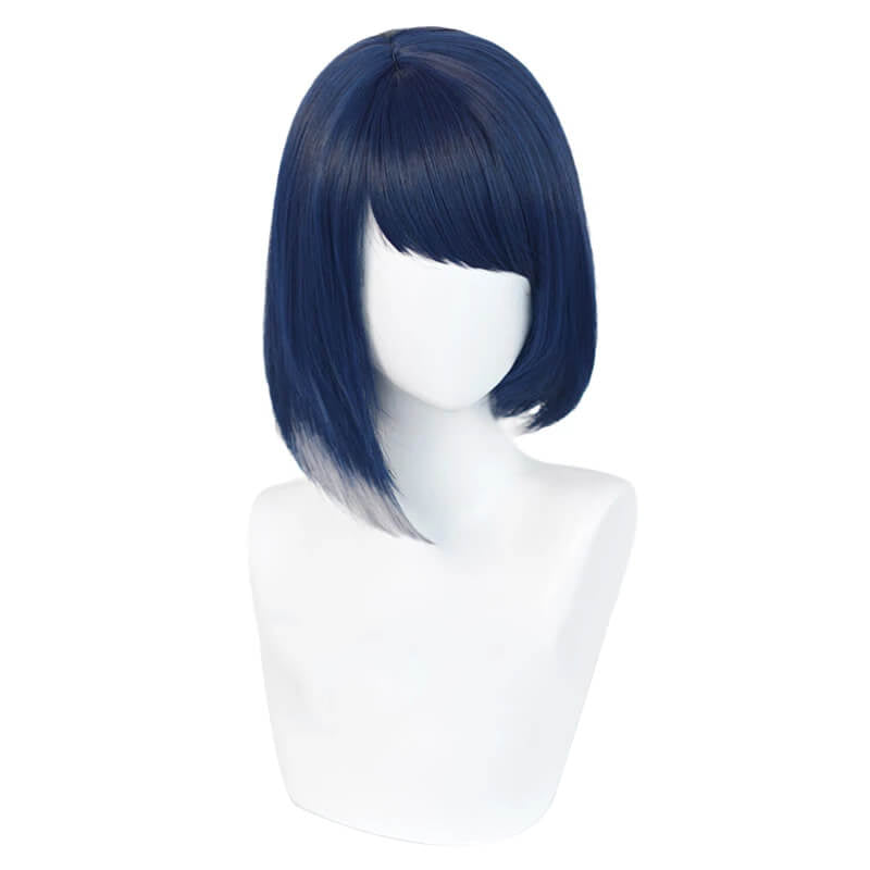 Game Genshin Impact Kujyo Sara Long Straight Blue Cosplay Wigs - lemailwigs