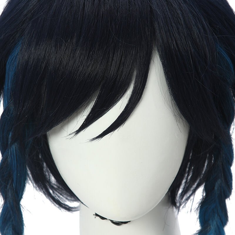Game Genshin Impact Venti Gradient Blue Braided Cosplay Wigs - lemailwigs