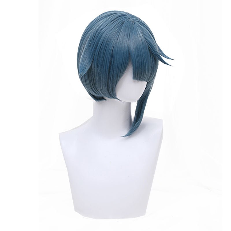 Game Genshin Impact Xingqiu Short Blue Bangs Cosplay Wigs - lemailwigs
