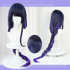 Genshin Impact Baal Dark Purple Long Braid Cosplay Wigs - A - lemailwigs