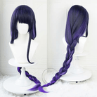 Genshin Impact Baal Dark Purple Long Braid Cosplay Wigs - A - lemailwigs