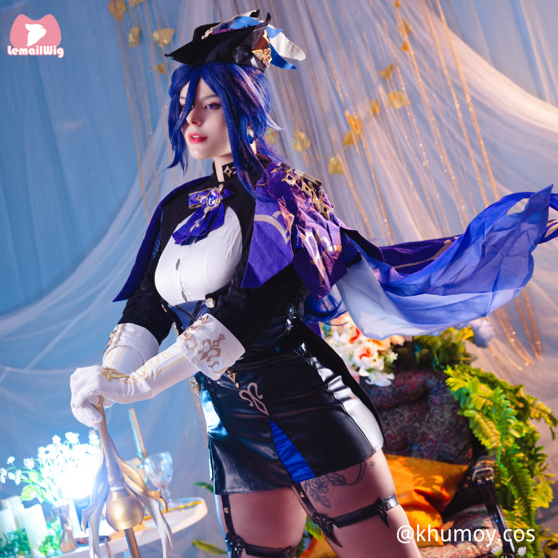 Genshin Impact Clorinde Multi Color Cosplay Wig - lemailwigs