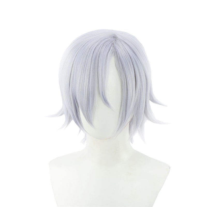 Genshin Impact Fatui Short Blue Grey Cosplay Wigs - lemailwigs