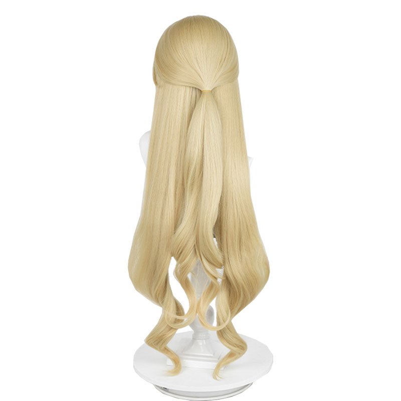 Genshin Impact Fontaine Navia Long Curly Blonde Halloween Cosplay Wig - lemailwigs