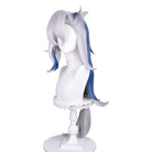 Genshin Impact Fontaine Neuvillette Grey Mixed Blue Cosplay Wig2