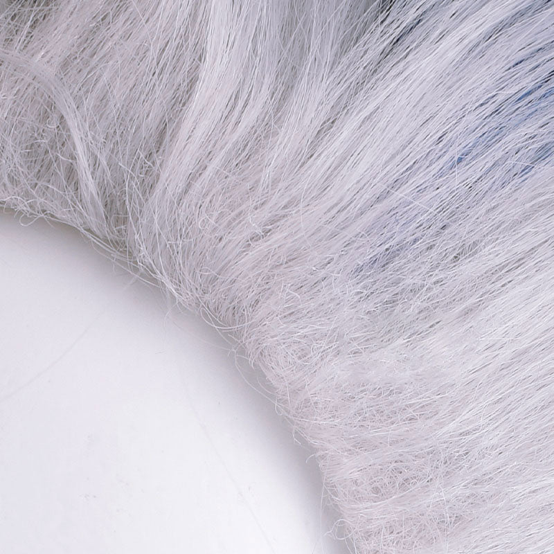 Genshin Impact Fontaine Neuvillette Grey Mixed Blue Cosplay Wig5