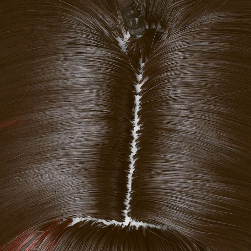 Genshin Impact Gaming Brown Mixed Red Cosplay Wig - lemailwigs