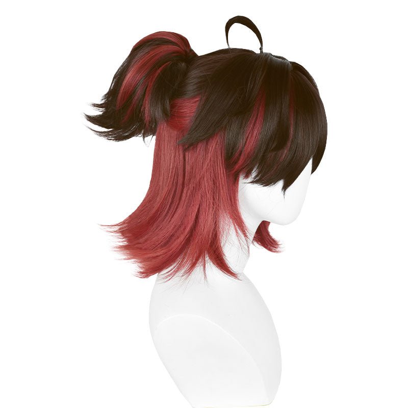 Genshin Impact Gaming Brown Mixed Red Cosplay Wig - lemailwigs