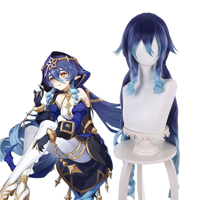 Genshin Impact Layla Long Gradient Cosplay Wigs - lemailwigs