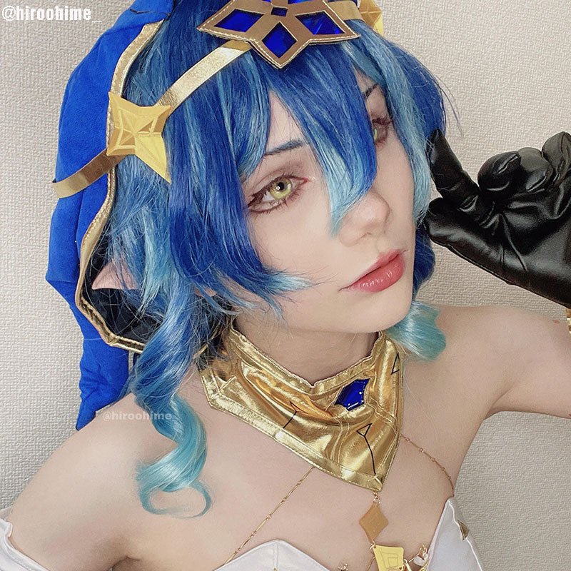 Genshin Impact Layla Long Gradient Cosplay Wigs - lemailwigs