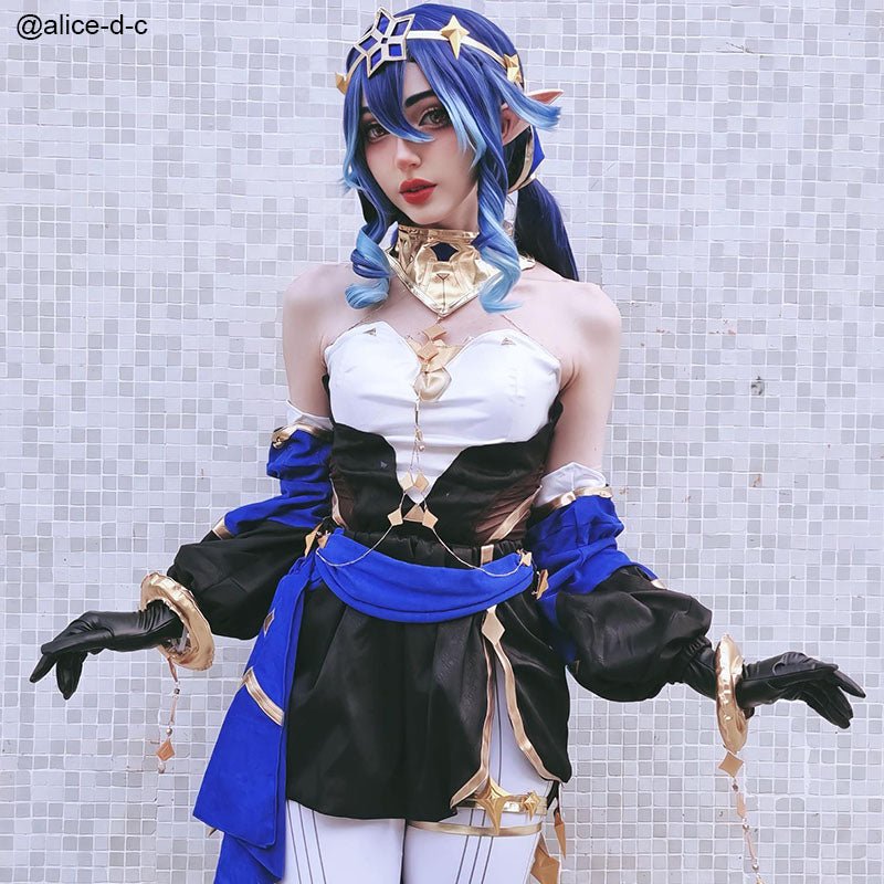 Genshin Impact Layla Long Gradient Cosplay Wigs - lemailwigs