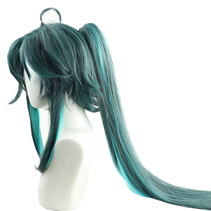 Genshin Impact Mountain Demon Xiao Long Mixed Blue Cosplay Wigs - lemailwigs