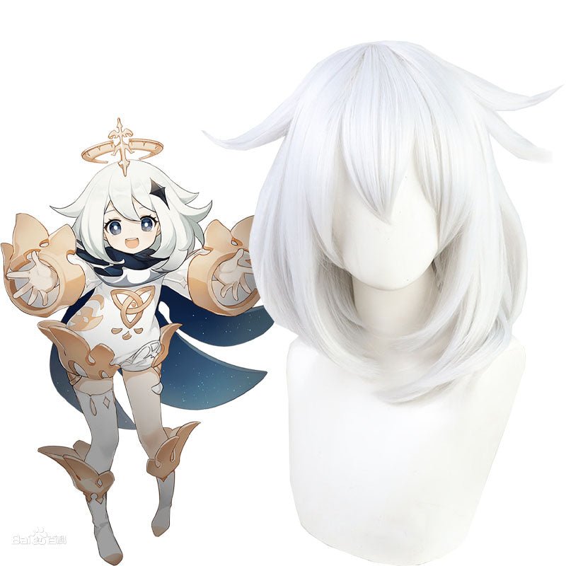 Genshin Impact Paimon Silver Cosplay Wigs - lemailwigs