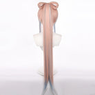 Genshin Impact Sannomiya Kokomi Pink Gradient Blue Long Straight Bow Women Cosplay Wigs - lemailwigs