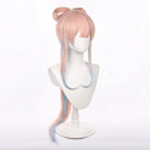 Genshin Impact Sannomiya Kokomi Pink Gradient Blue Long Straight Bow Women Cosplay Wigs - lemailwigs