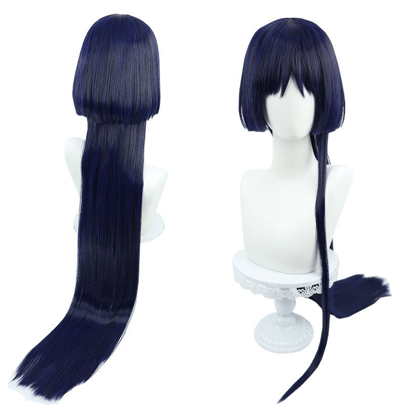 Genshin Impact Scaramouche Long Dark Bule Cosplay Wig - lemailwigs