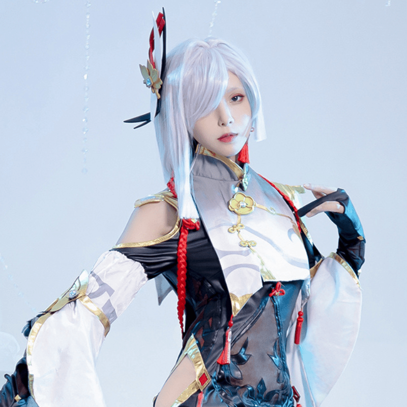 Genshin Impact Shenhe white - haired Cosplay Wig - lemailwigs